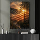 July 4th Canvas Painting, American Flag Forest Sunrise Wall Art Decor, Poster Independence Day Gift For American Lover