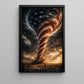 July 4th Canvas Painting, Patriotic Tornado Of Stars Wall Art Decor, Poster Independence Day Gift For American Lover