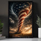 July 4th Canvas Painting, Patriotic Tornado Of Stars Wall Art Decor, Poster Independence Day Gift For American Lover