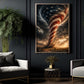 July 4th Canvas Painting, Patriotic Tornado Of Stars Wall Art Decor, Poster Independence Day Gift For American Lover