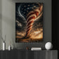 July 4th Canvas Painting, Patriotic Tornado Of Stars Wall Art Decor, Poster Independence Day Gift For American Lover