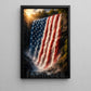 July 4th Canvas Painting, American Flag Waterfall Wall Art Decor, Poster Independence Day Gift For American Lover