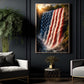 July 4th Canvas Painting, American Flag Waterfall Wall Art Decor, Poster Independence Day Gift For American Lover