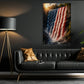 July 4th Canvas Painting, American Flag Waterfall Wall Art Decor, Poster Independence Day Gift For American Lover
