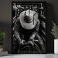 Cowboy Canvas Painting, Built By Dust And Grit Cowboy Western Wall Art Decor, Poster Gift For Cowboys