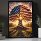 July 4th Canvas Painting, Roots Of Freedom American Flag Wall Art Decor, Poster Independence Day Gift For American Patriot
