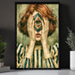 Surreal Psychological Portrait Canvas Painting, What The Mind Refuses To Show Wall Art Decor, Poster Gift For Surreal Art Lover