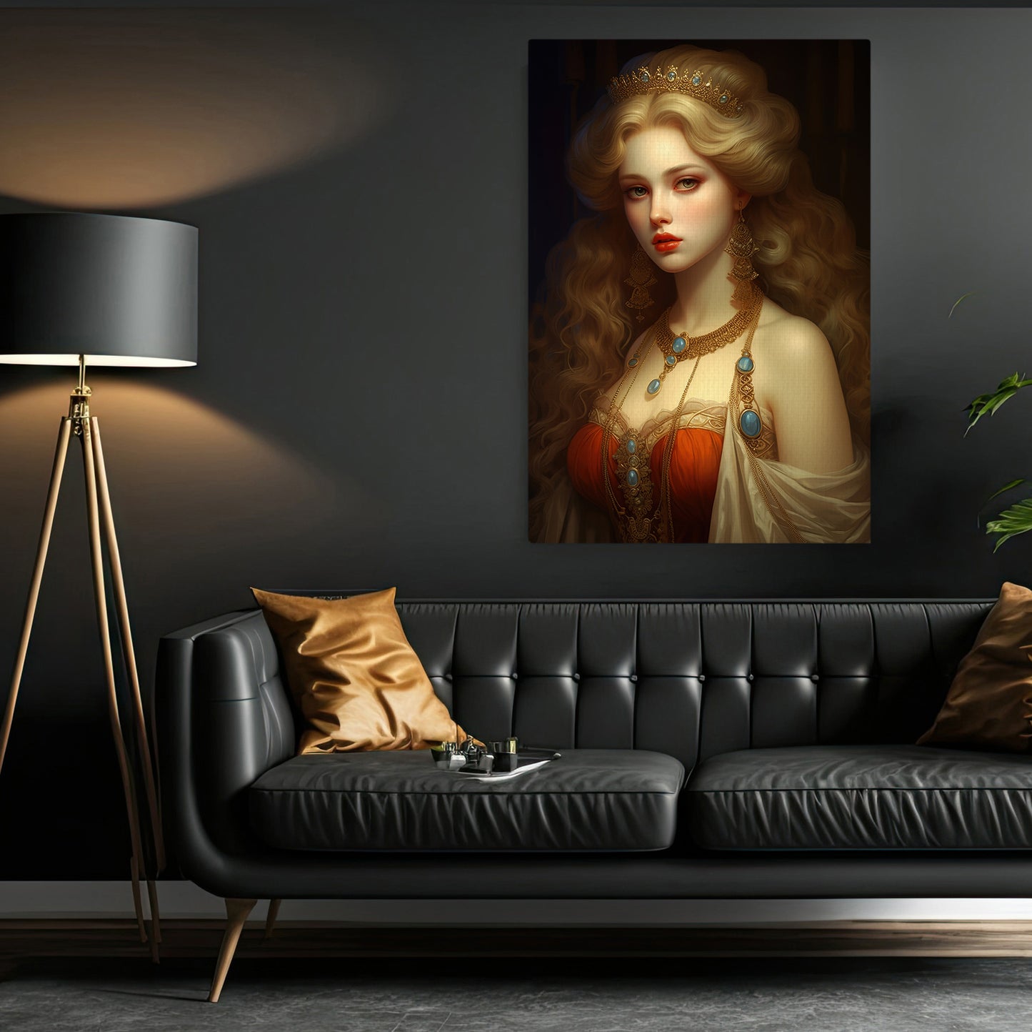 Portrait Of A Queen, Victorian Lady Canvas Painting, Wall Art Decor, Poster Gift For Mystery Queen Lovers