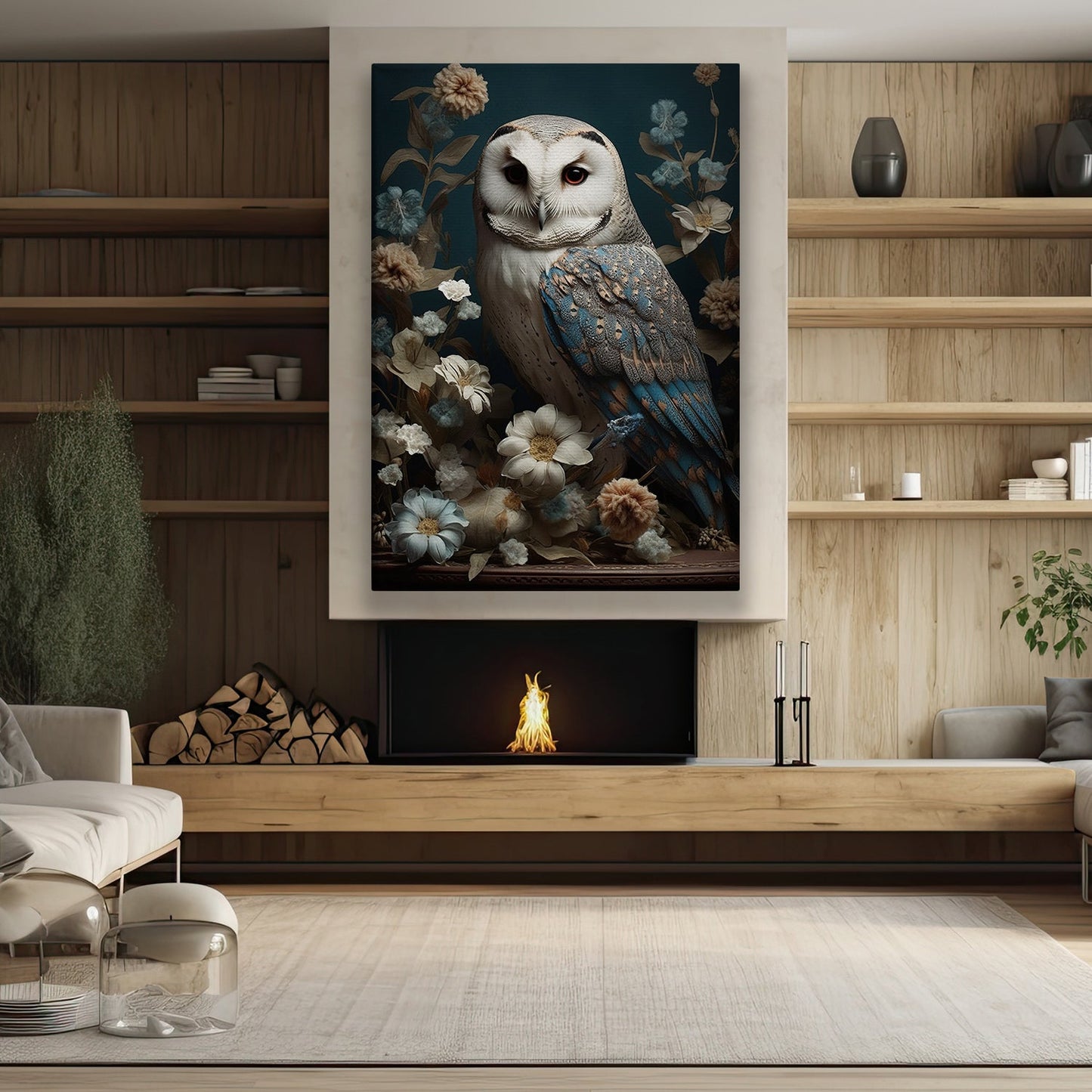 Owl Look At You, Owl Canvas Painting, Wall Art Decor, Poster Gift For Owl Lovers