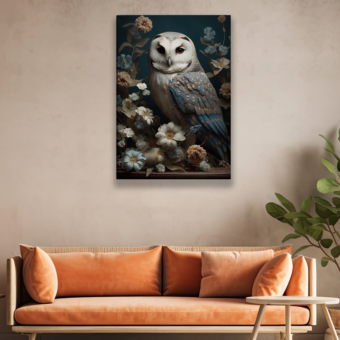 Owl Look At You, Owl Canvas Painting, Wall Art Decor, Poster Gift For Owl Lovers