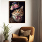 Dressed Up Cat, Victorian Canvas Painting, Mystical Wall Art Decor, Poster Gift For Cat And Books Lovers