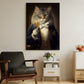 Gentleman Cat With Dress, Victorian Canvas Painting, Mystical Wall Art Decor, Poster Gift For Cat And Books Lovers