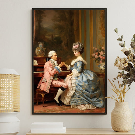 Classical Music Scene, Victorian Canvas Painting, Wall Art Decor, Mythical Queen Poster Gift