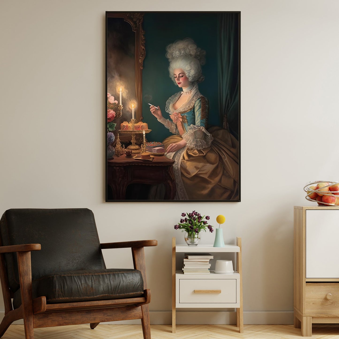 Elegant Historical Women, Victorian Canvas Painting, Women Wall Art Decor, Mythical Queen Poster Gift