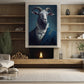 Gentlemen Goat In Suit, Victorian Goat Canvas Painting, Goat Portrait Wall Art Decor, Poster Gift For Goat Lovers