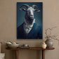 Gentlemen Goat In Suit, Victorian Goat Canvas Painting, Goat Portrait Wall Art Decor, Poster Gift For Goat Lovers