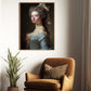 Queen Portrait, Victorian Canvas Painting, Women Wall Art Decor, Mythical Queen Poster Gift