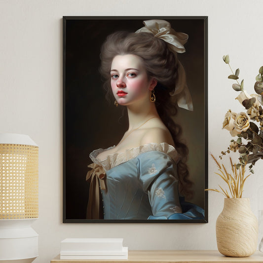 Queen Portrait, Victorian Canvas Painting, Women Wall Art Decor, Mythical Queen Poster Gift