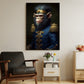 Monkey In Military Uniform, Victorian Monkey Canvas Painting, Monkey Wall Art Decor, Poster Gift For Monkey Lovers