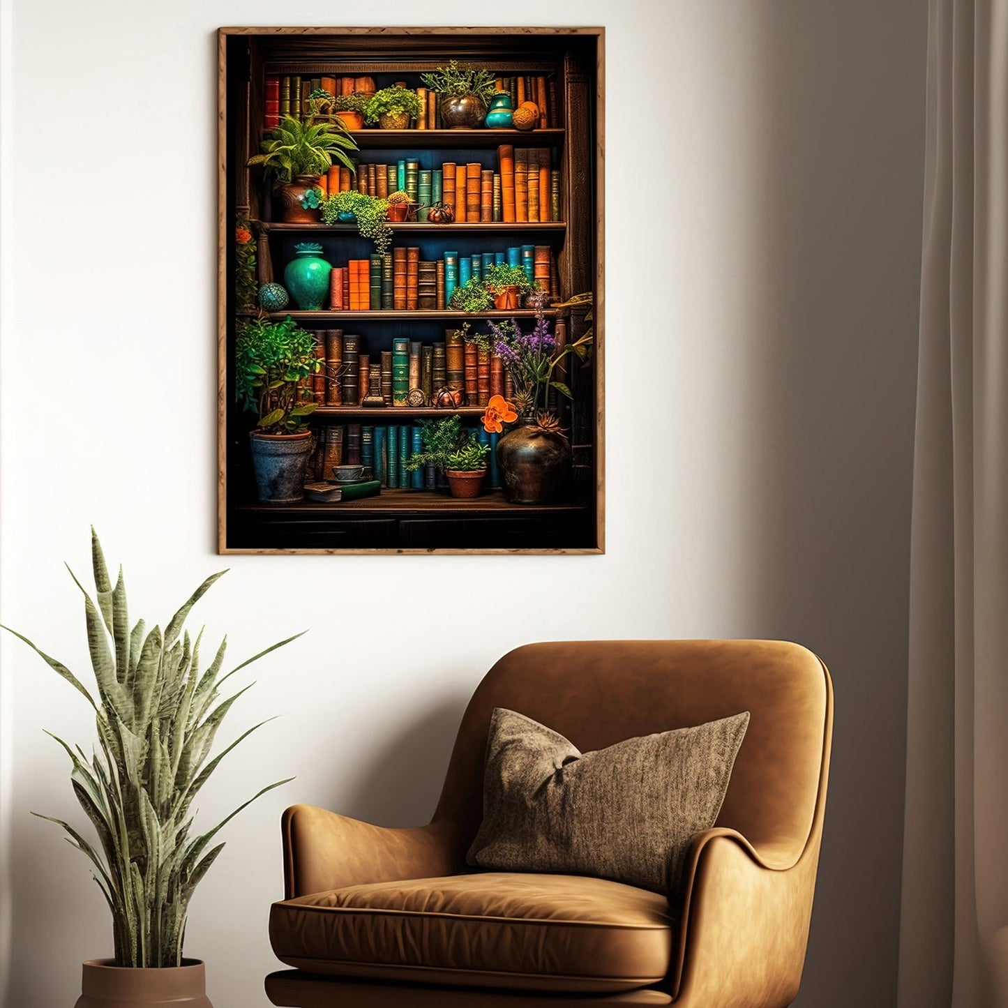 Books Paradise, Book Canvas Painting, Wall Art Decor, Poster Gift For Book Lovers