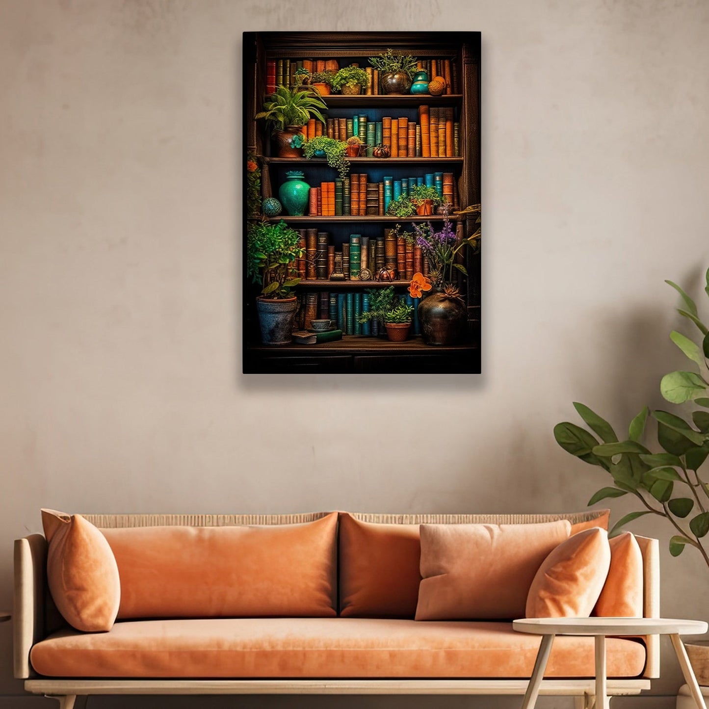 Books Paradise, Book Canvas Painting, Wall Art Decor, Poster Gift For Book Lovers