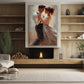 Romantic Dance Couple, Victorian Canvas Painting, Love Wall Art Decor, Poster Gift For Dance Lovers