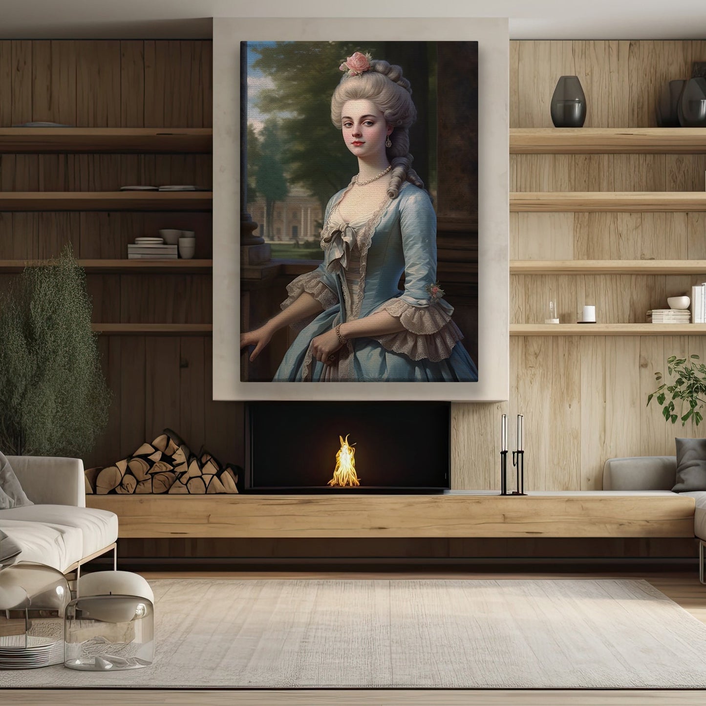 Mythical Queen Portrait, Victorian Canvas Painting, Women Wall Art Decor, Queen Poster Gift