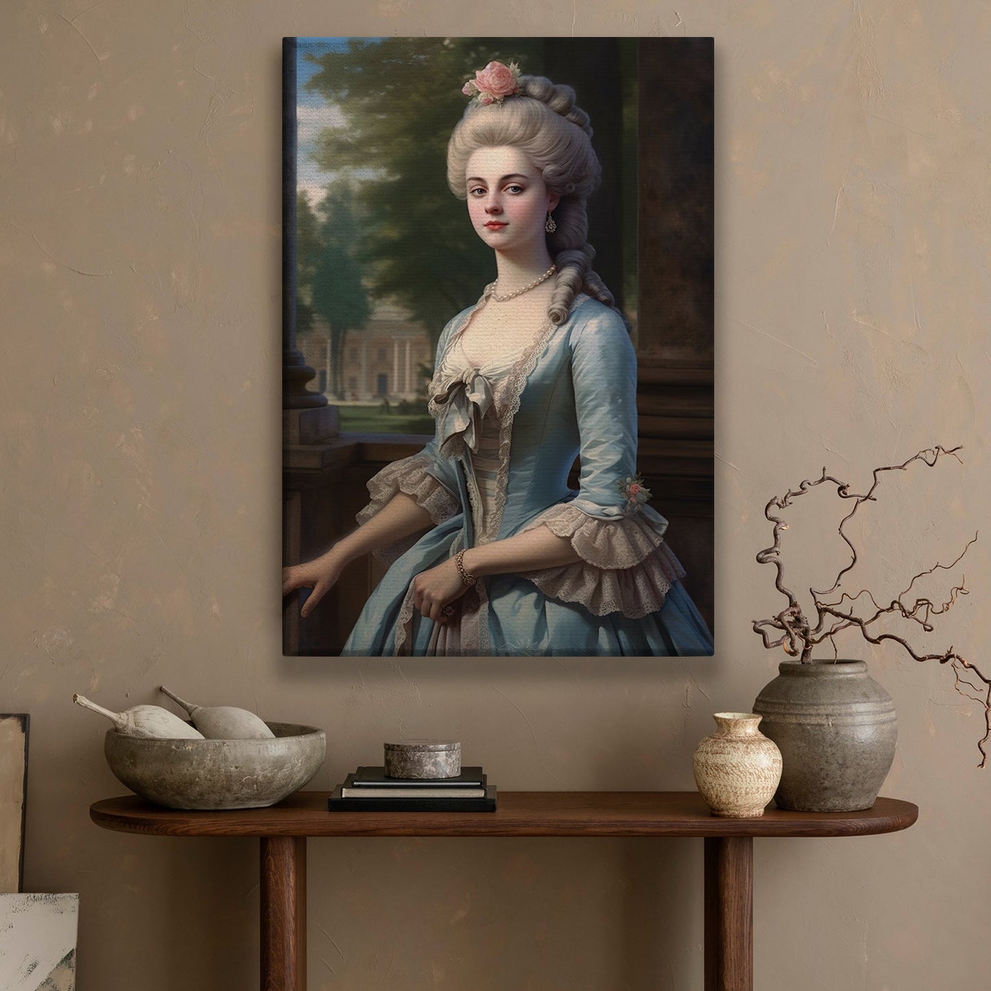 Mythical Queen Portrait, Victorian Canvas Painting, Women Wall Art Decor, Queen Poster Gift