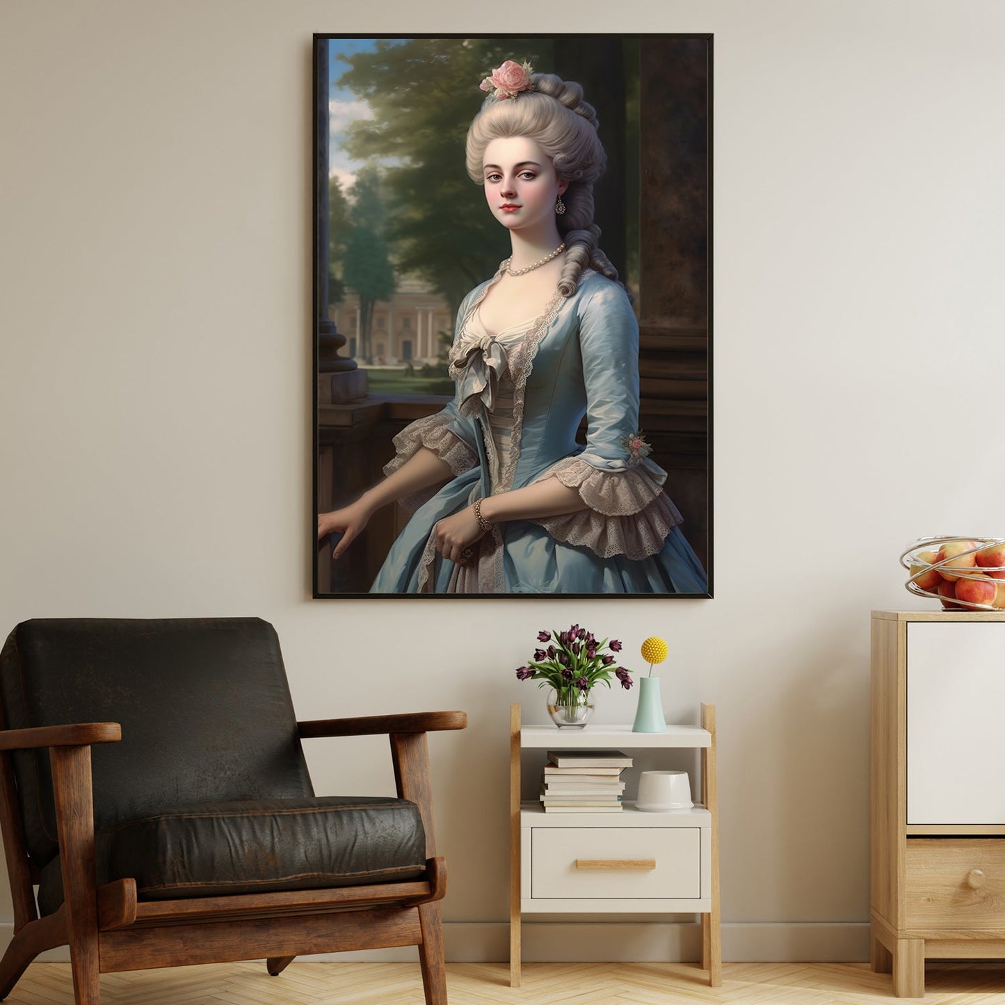 Mythical Queen Portrait, Victorian Canvas Painting, Women Wall Art Decor, Queen Poster Gift