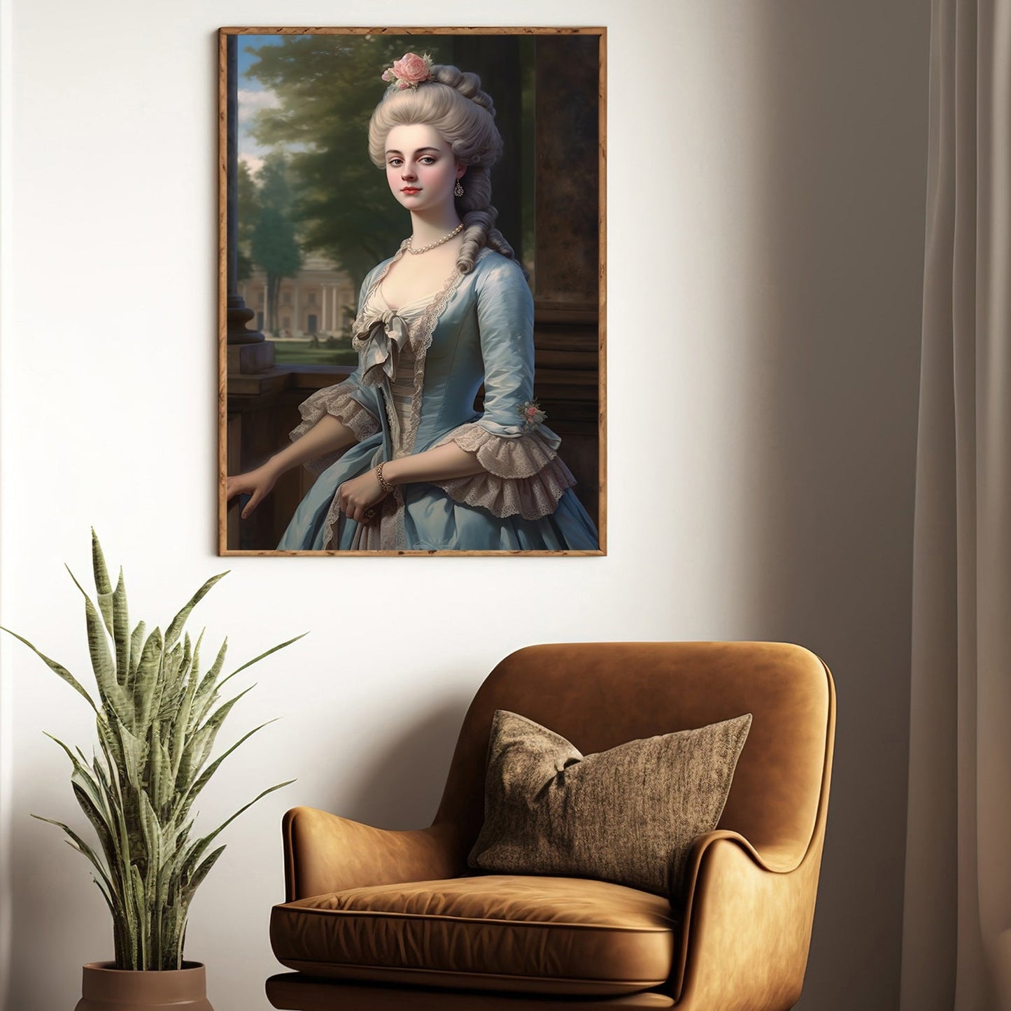 Mythical Queen Portrait, Victorian Canvas Painting, Women Wall Art Decor, Queen Poster Gift