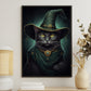 Mystical Cat With Cloak, Victorian Cat Canvas Painting, Majestic Wall Art Decor, Poster Gift For Cat Lovers