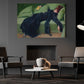 Funny Canvas Painting, Repose In Green And Black, Moody Woman Wall Art Decor, Poster Gift For Your Girlfriend