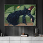 Funny Canvas Painting, Repose In Green And Black, Moody Woman Wall Art Decor, Poster Gift For Your Girlfriend