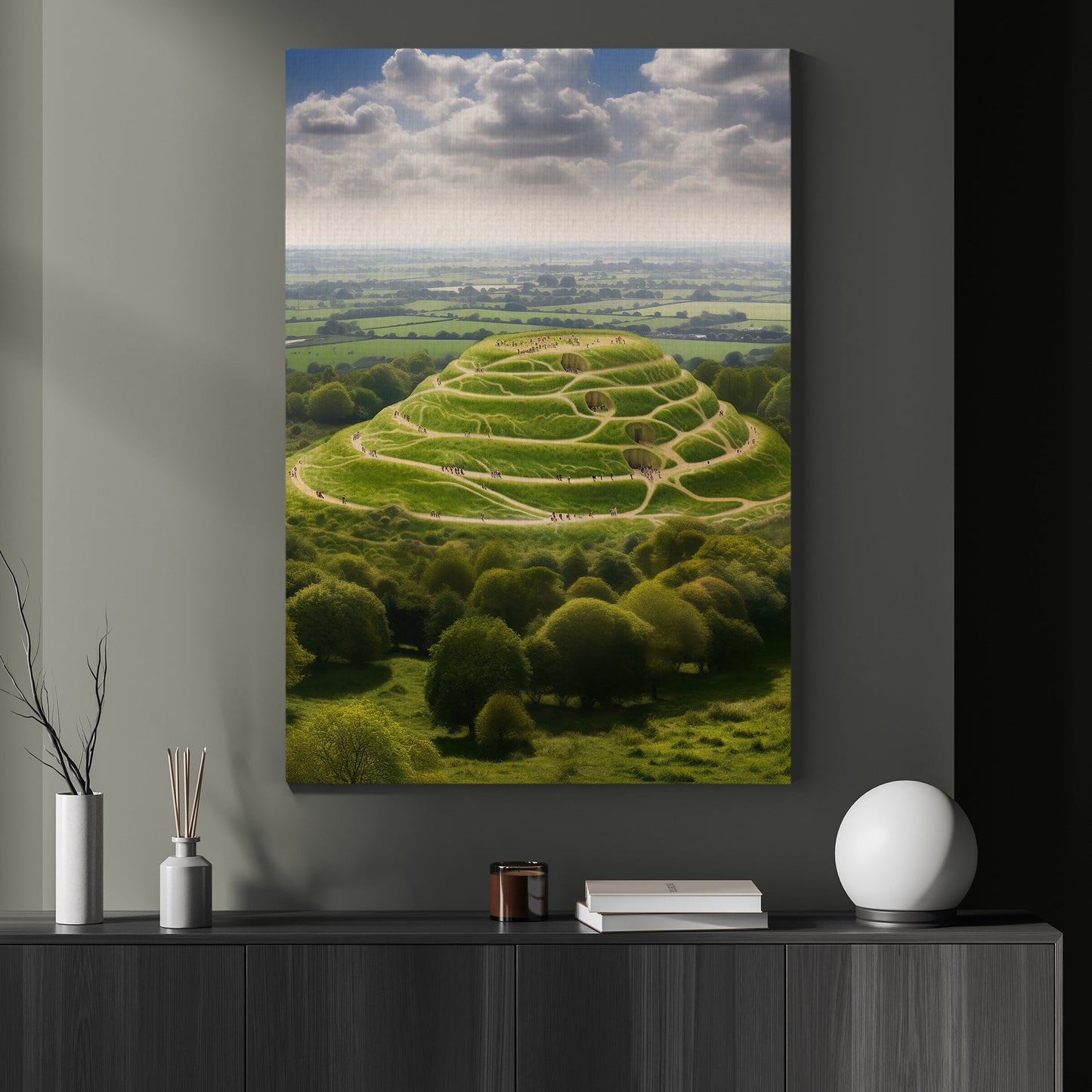 The Legendary Hill Of Tara, St Patrick's Day Canvas Painting, Patricks Day Wall Art Decor, Nature Poster Gift