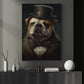 French Bulldog In Suit, Victorian Dog Canvas Painting, Victorian Animal Wall Art Decor, Poster Gift For French Bulldog Lovers