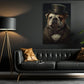 French Bulldog In Suit, Victorian Dog Canvas Painting, Victorian Animal Wall Art Decor, Poster Gift For French Bulldog Lovers