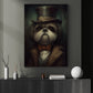 Shih Tzu Dog In Suit, Victorian Dog Canvas Painting, Victorian Animal Wall Art Decor, Poster Gift For Shih Tzu Dog Lovers