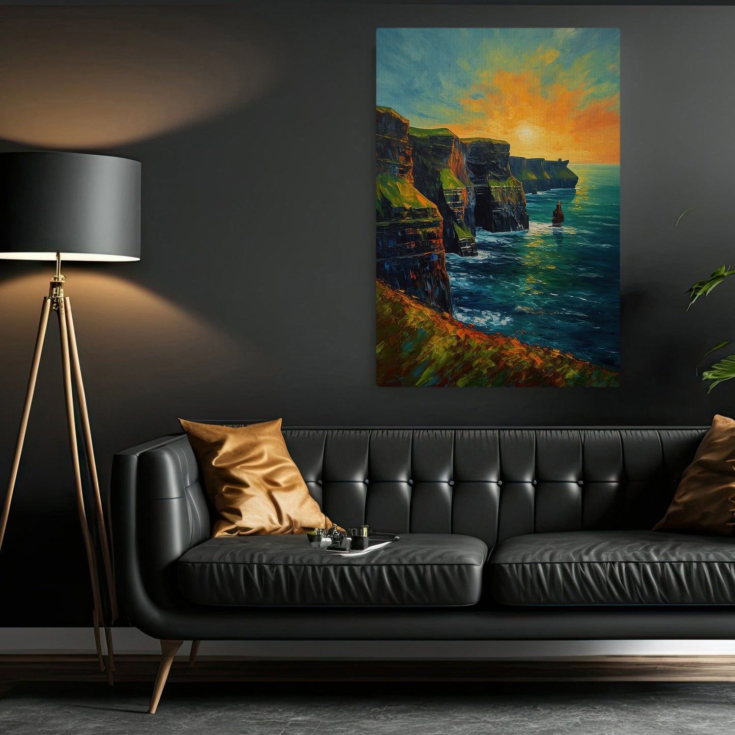 The Effects Of Nature, Sunset Canvas Painting, Wall Art Decor, Poster Gift Peaceful Lovers