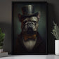 Gentlemen Bulldog In Suit, Victorian Dog Canvas Painting, Victorian Animal Wall Art Decor, Poster Gift For Bulldog Lovers