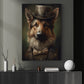 Gentlemen German Shepherd In Victorian Style, Victorian Dog Canvas Painting, Victorian Animal Wall Art Decor, Poster Gift For Gentlemen German Shepherd Lovers