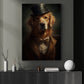 Gentlemen Golden Retriever In Victorian Style, Victorian Dog Canvas Painting, Victorian Animal Wall Art Decor, Poster Gift For Gentlemen Golden Retriever Lovers