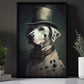 Gentlemen Dalmatian In Victorian Style, Victorian Dog Canvas Painting, Victorian Animal Wall Art Decor, Poster Gift For Gentlemen Dalmatian Lovers