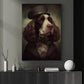 Gentlemen Spaniel In Victorian Style, Victorian Dog Canvas Painting, Victorian Animal Wall Art Decor, Poster Gift For Gentlemen Spaniel Lovers