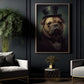 Gentlemen Bulldog In Victorian Style, Victorian Dog Canvas Painting, Victorian Animal Wall Art Decor, Poster Gift For Bulldog Lovers