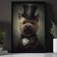 Cairn Terrier In Suit Style, Victorian Dog Canvas Painting, Victorian Animal Wall Art Decor, Poster Gift For Cairn Terrier Lovers