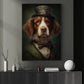 Spaniel Dog In Suit Style, Victorian Dog Canvas Painting, Victorian Animal Wall Art Decor, Poster Gift For Spaniel Dog Lovers