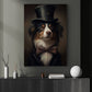 Victorian Australian Shepherd, Victorian Dog Canvas Painting, Victorian Animal Wall Art Decor, Poster Gift For Australian Shepherd Dog Lovers