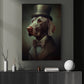 Victorian Weimaraner In Suit Style, Victorian Dog Canvas Painting, Victorian Animal Wall Art Decor, Poster Gift For Weimaraner Dog Lovers