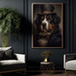 Victorian Bernese Mountain In Suit Style, Victorian Dog Canvas Painting, Victorian Animal Wall Art Decor, Poster Gift For Bernese Mountain Dog Lovers
