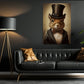 Squirrels In Victorian Suit, Victorian Squirrels Canvas Painting, Victorian Animal Wall Art Decor, Poster Gift For Squirrel Lovers